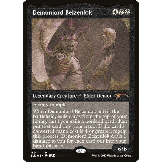 SLD_159 Demonlord Belzenlok *ETCHED FOIL* *Read the Fine Print* MTG Magic: The Gathering: Secret Lair Drop_Mythic