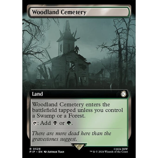PIP_528 Woodland Cemetery *Extended Art EA* MTG Magic: The Gathering: Fallout_Rare