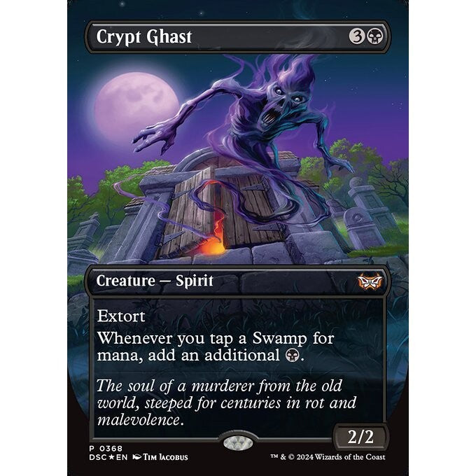 DSC_368 CRYPT GHAST Showcase Borderless MTG Magic: The Gathering: Duskmourn Nightmare Bundle Promo Card_Mythic