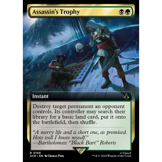 ACR_166 Assassin's Trophy *Extended Art* MTG Magic: The Gathering: Assassin's Creed_Rare