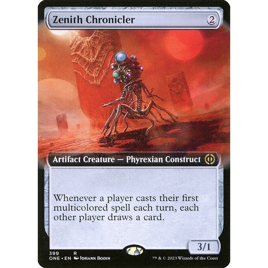 ONE_399 Zenith Chronicler *Extended Art Borderless EA BL* MTG Magic: The Gathering: Phyrexia: One Rare