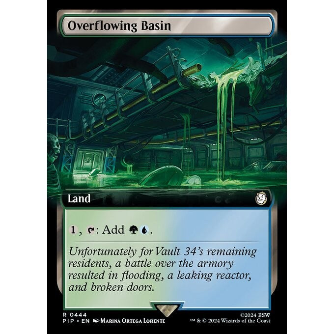 PIP_444 Overflowing Basin *Extended Art EA* MTG Magic: The Gathering: Fallout_Rare