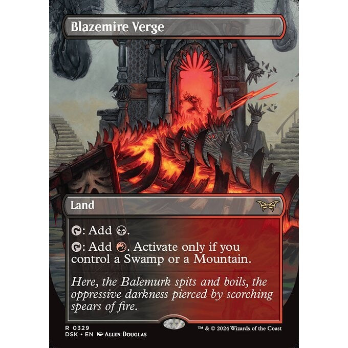 DSK_329 Blazemire Verge *Borderless BL* MTG Magic: The Gathering: Duskmourn_Rare