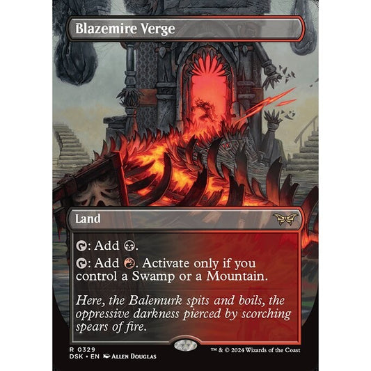 DSK_329 Blazemire Verge *Borderless BL* MTG Magic: The Gathering: Duskmourn_Rare