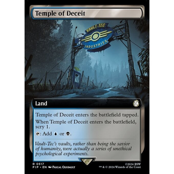 PIP_517 Temple of Deceit *Extended Art EA* MTG Magic: The Gathering: Fallout_Rare