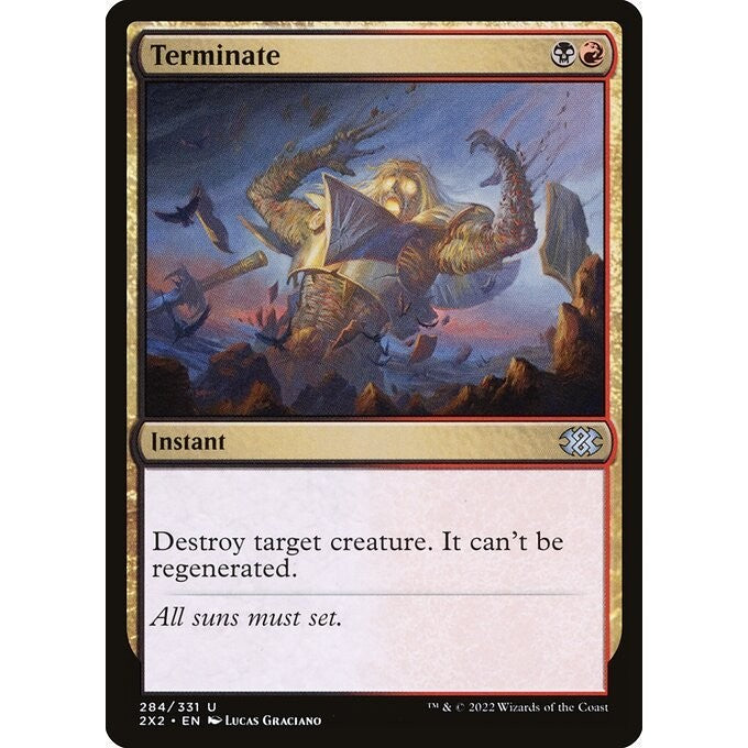 2X2_284 Terminate MTG Magic: The Gathering: Double Masters 2022 Uncommon
