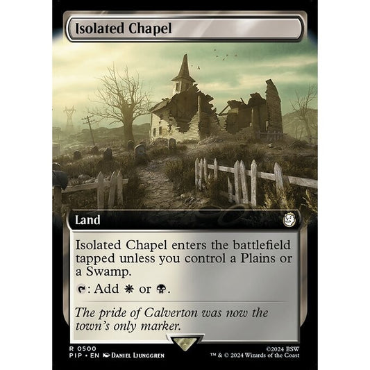 PIP_500 Isolated Chapel *Extended Art EA* MTG Magic: The Gathering: Fallout_Rare