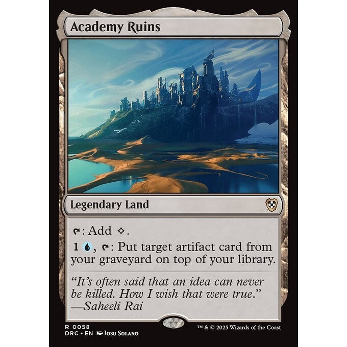 DRC_58 Academy Ruins *Aetherdrift Commander* MTG Magic: The Gathering_Rare
