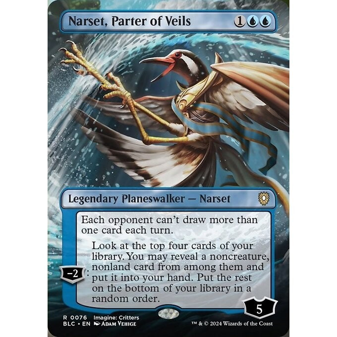 BLC_076 Narset, Parter of Veils *Imagine: Critters EA* MTG Magic: The Gathering: Bloomburrow Commander_Rare