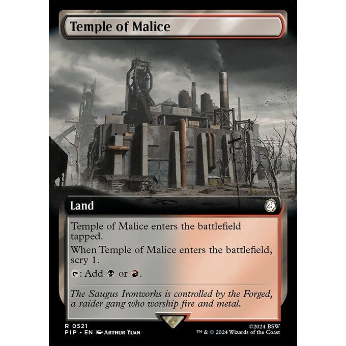 PIP_521 Temple of Malice *Extended Art EA* MTG Magic: The Gathering: Fallout_Rare