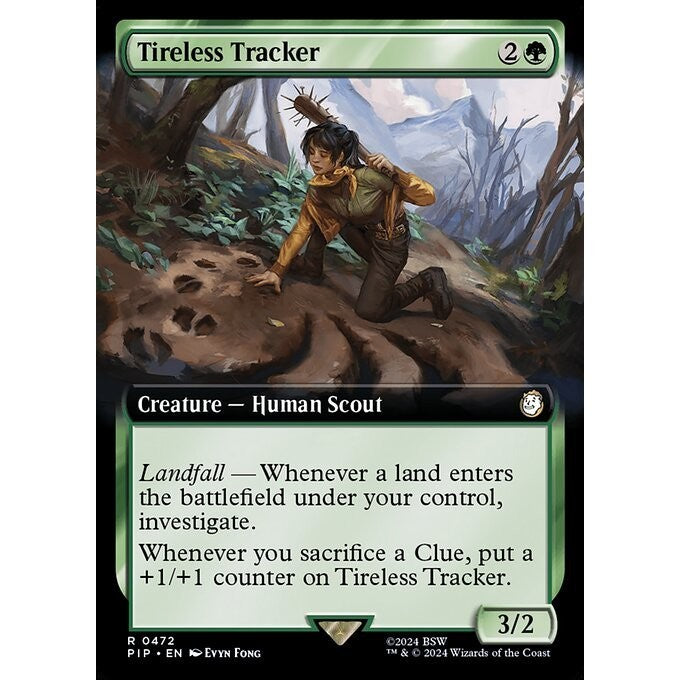 PIP_472 Tireless Tracker *Extended Art EA* MTG Magic: The Gathering: Fallout_Rare
