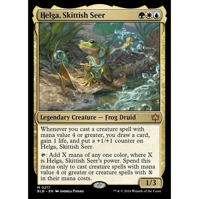 BLB_217 Helga, Skittish Seer MTG Magic: The Gathering: Bloomburrow_Mythic
