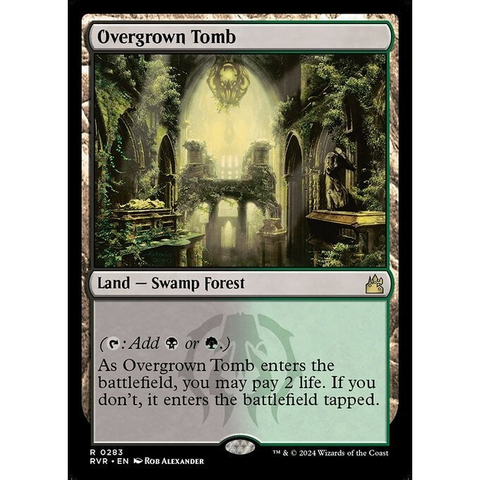 RVR_283 Overgrown Tomb  *FOIL* MTG Magic: The Gathering: Ravnica Remastered Rare