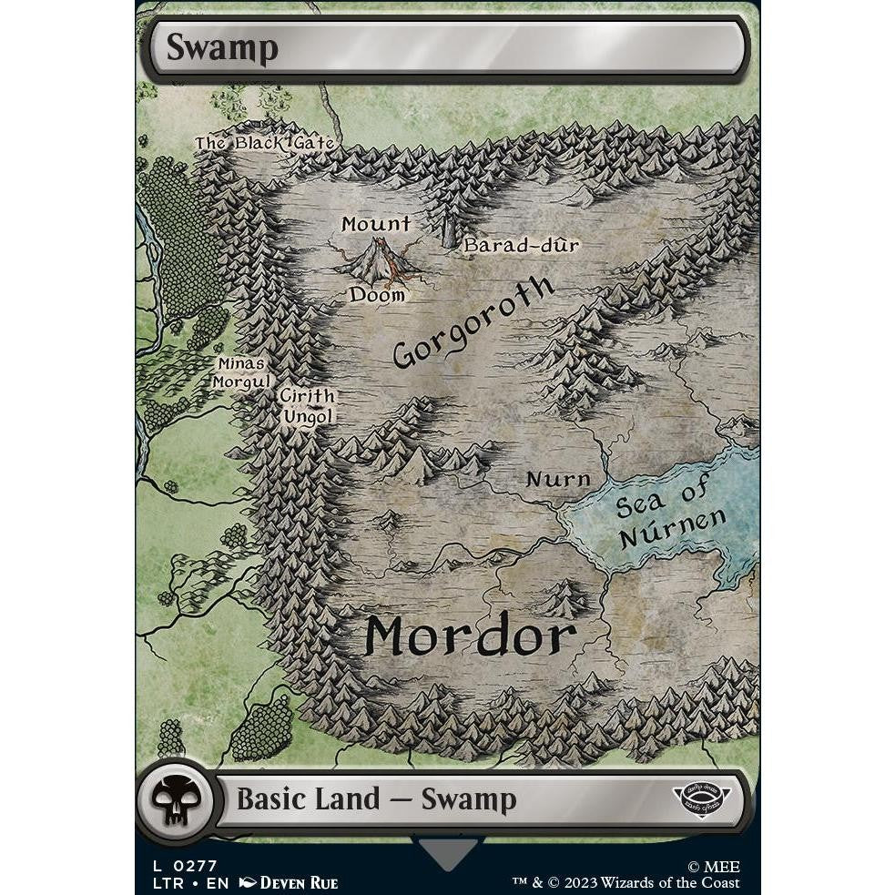 Lord OF THE RINGS MAP LANDS BASIC LAND Surge FoilS Choose Your Cards MTG Magic: The Gathering LTR