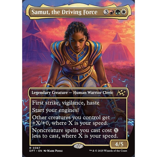 DFT_367 Samut, the Driving Force **Borderless BL* Aetherdrift* MTG Magic: The Gathering_Rare