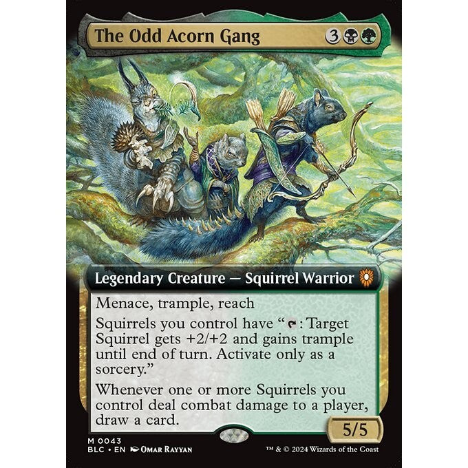 BLC_043 The Odd Acorn Gang *Extended Art* MTG Magic: The Gathering: Bloomburrow Commander_Mythic