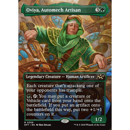 DFT_359 Oviya, Automech Artisan **Borderless BL* Aetherdrift* MTG Magic: The Gathering_Rare