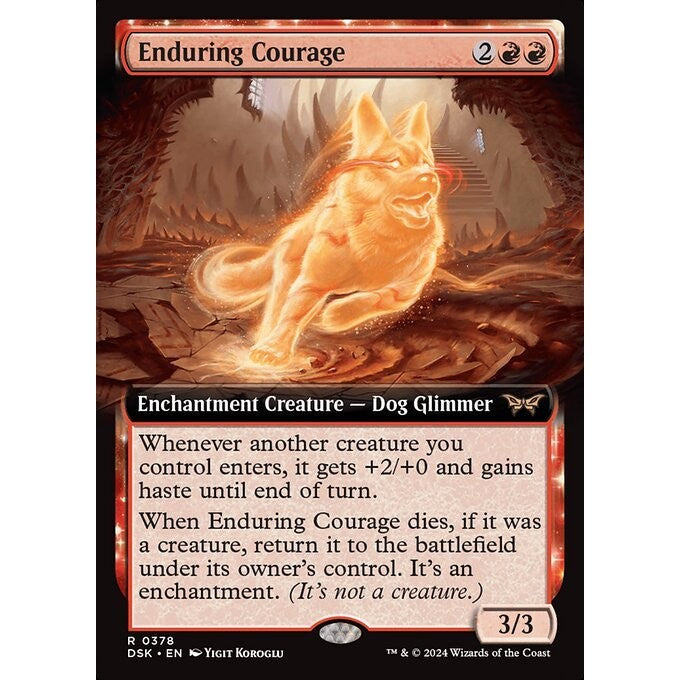 DSK_378 Enduring Courage *Extended Art EA* MTG Magic: The Gathering: Duskmourn_Rare