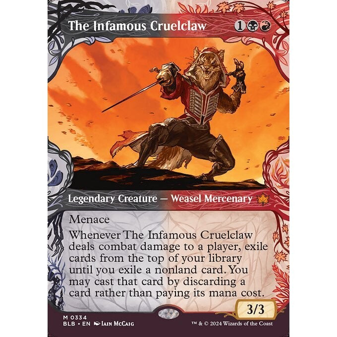 BLB_334 The Infamous Cruelclaw *Showcase* MTG Magic: The Gathering: Bloomburrow_Mythic