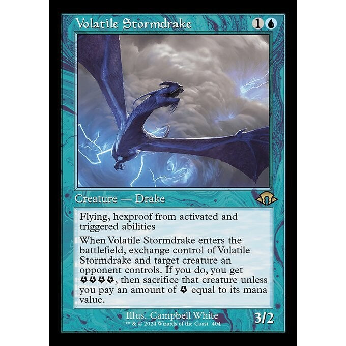 MH3_404 Volatile Stormdrake *Classic Retro Print* MTG Magic: The Gathering: Modern Horizons 3_Rare