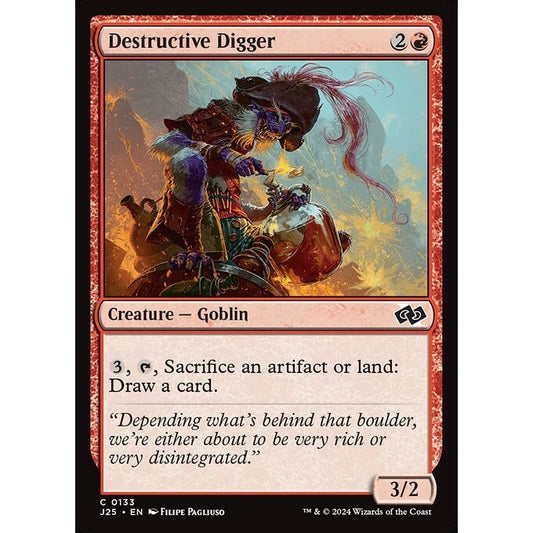 J25_133 Destructive Digger MTG Magic: The Gathering: Foundations Jumpstart 2025_Common