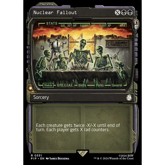 PIP_331 Nuclear Fallout *Showcase Pip-Boy SC* MTG Magic: The Gathering: Fallout_Rare
