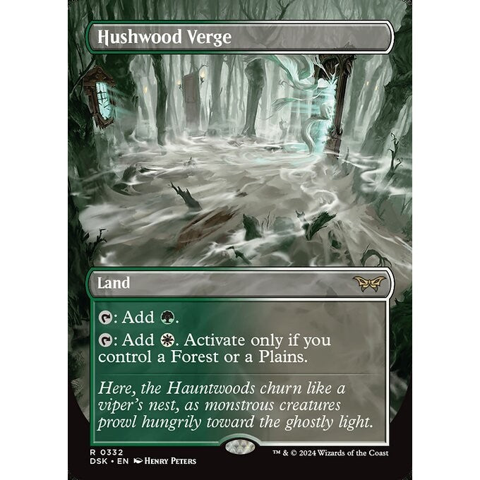 DSK_332 Hushwood Verge *Borderless BL* MTG Magic: The Gathering: Duskmourn_Rare