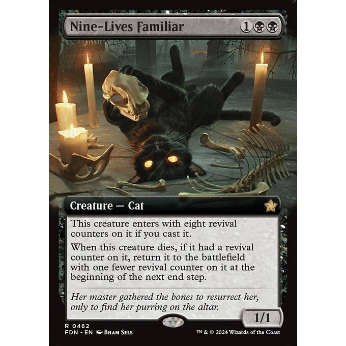 FDN_462 Nine-Lives Familiar *Extended Art EA* MTG Magic: The Gathering: Foundations_Rare