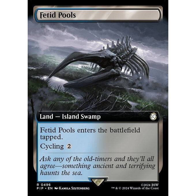 PIP_496 Fetid Pools *Extended Art EA* MTG Magic: The Gathering: Fallout_Rare