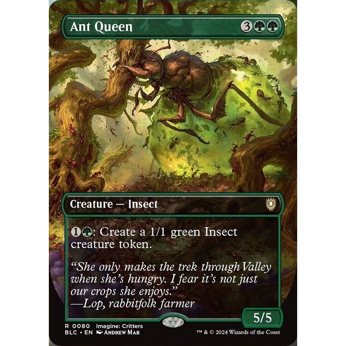 BLC_080 Ant Queen *Imagine: Critters EA* MTG Magic: The Gathering: Bloomburrow Commander_Rare