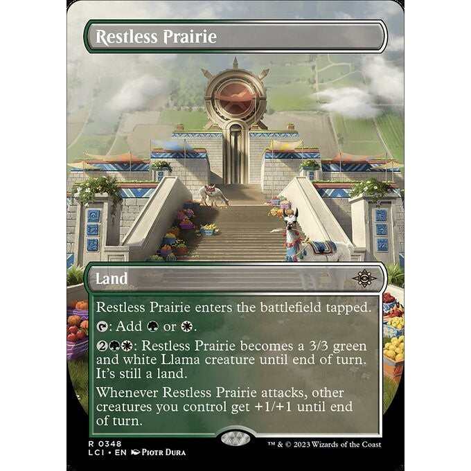 LCI_348 Restless Prairie *Borderless Extended EA BL* MTG Magic: The Gathering: Lost Caverns of Ixalan Rare