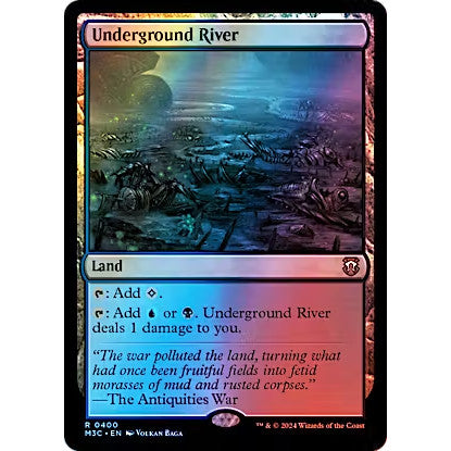 M3C_400 Underground River *Ripple FOIL* MTG Magic: The Gathering: Modern Horizons 3 Commander_Rare