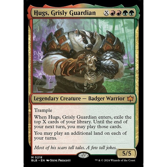 BLB_218 Hugs, Grisly Guardian MTG Magic: The Gathering: Bloomburrow_Mythic