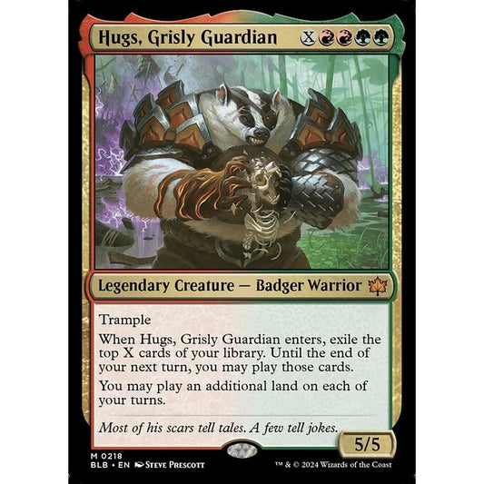 BLB_218 Hugs, Grisly Guardian MTG Magic: The Gathering: Bloomburrow_Mythic