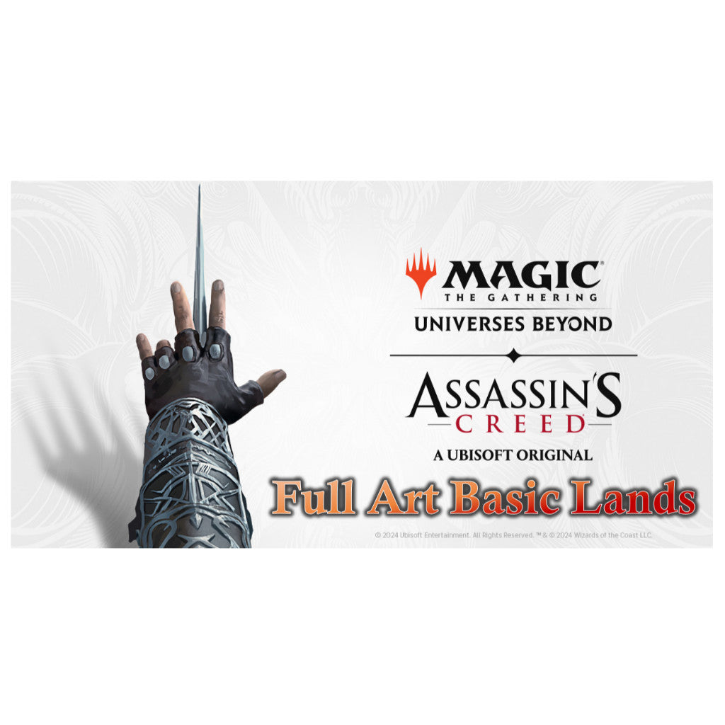 ACR Assassin's Creed Full Art Basic Land_ MTG Magic: The Gathering Lands Plains Island Swamp Mountain Forest