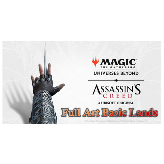 ACR Assassin's Creed Full Art Basic Land_ MTG Magic: The Gathering Lands Plains Island Swamp Mountain Forest