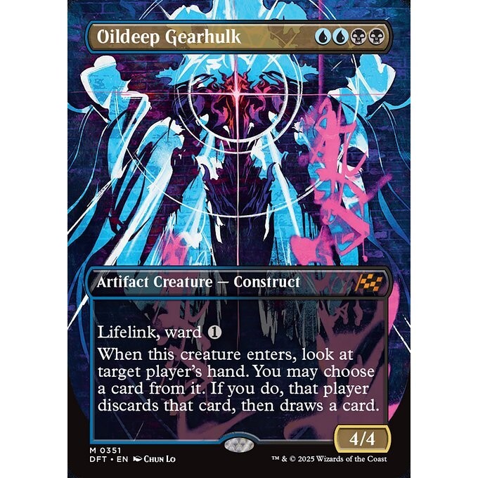 DFT_351 Oildeep Gearhulk **GRAFFITI GIANTS BL Borderless* Aetherdrift * MTG Magic: The Gathering_Mythic