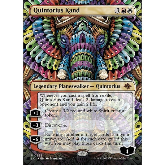 LCI_352 Quintorius Kand *Borderless Extended EA BL* MTG Magic: The Gathering: Lost Caverns of Ixalan Mythical