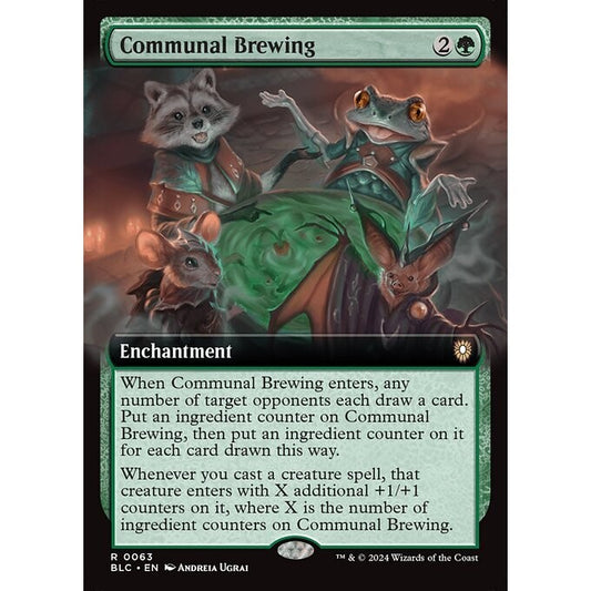 BLC_063 Communal Brewing *Extended Art* MTG Magic: The Gathering: Bloomburrow Commander_Rare