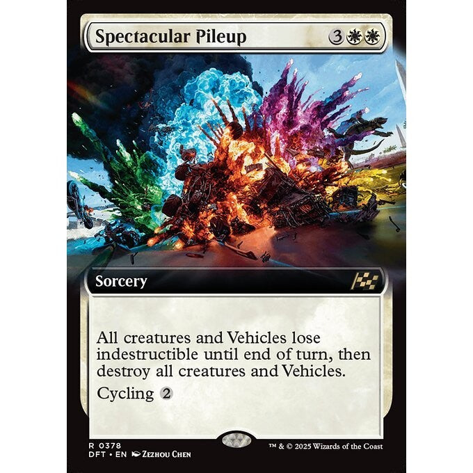 DFT_378 Spectacular Pileup **Extended Art EA* Aetherdrift* MTG Magic: The Gathering_Rare
