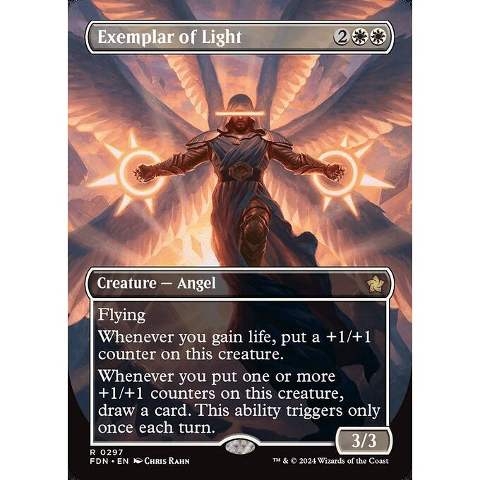 FDN_297 Exemplar of Light *Borderless BL* MTG Magic: The Gathering: Foundations_Rare