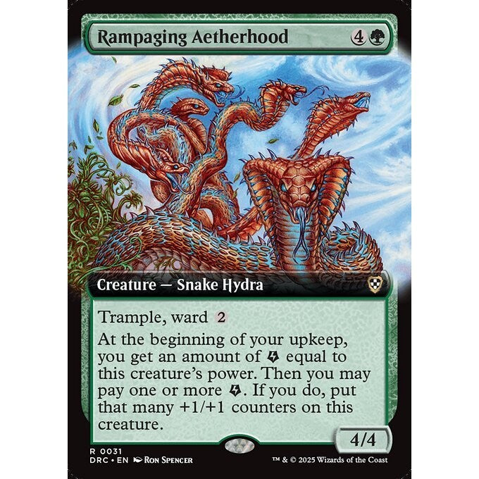 DRC_031 Rampaging Aetherhood *Extended Art EA Aetherdrift Commander* MTG Magic: The Gathering_Rare