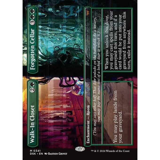 DSK_341 Walk-In Closet // Forgotten Cellar *Borderless BL* MTG Magic: The Gathering: Duskmourn_Mythic