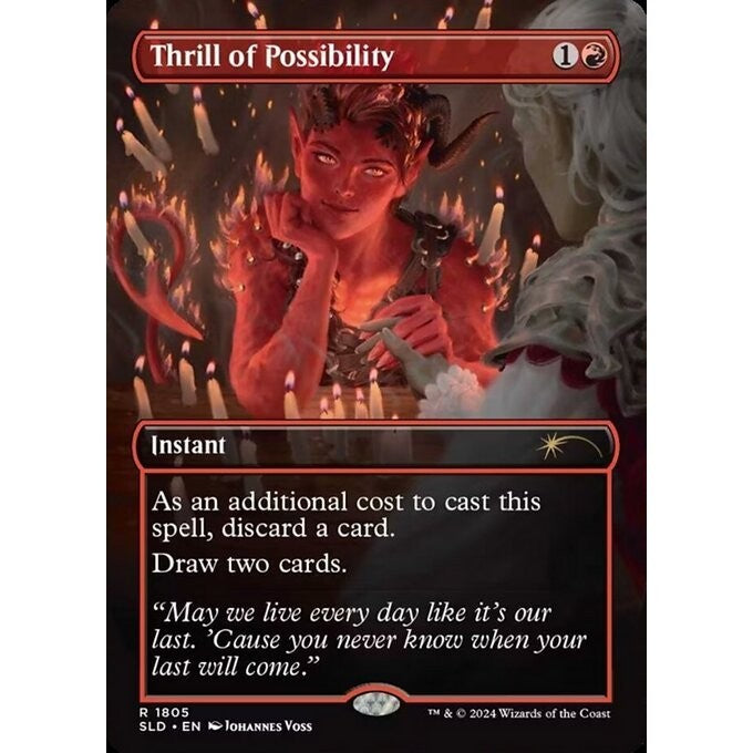 SLD_1805 Thrill of Possibility MTG Magic: The Gathering: Secret Lair: D&D: Karlach's Rage_Rare