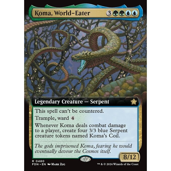 FDN_480 Koma, World-Eater *Extended Art EA* MTG Magic: The Gathering: Foundations_Rare