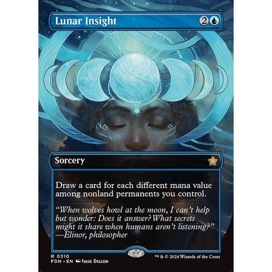 FDN_310 Lunar Insight *Borderless BL* MTG Magic: The Gathering: Foundations_Rare