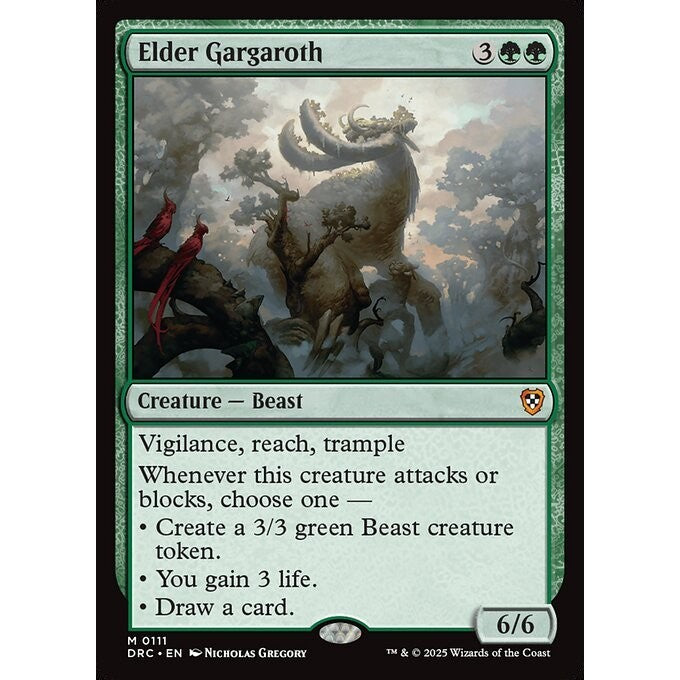 DRC_111 Elder Gargaroth *Aetherdrift Commander* MTG Magic: The Gathering_Mythic