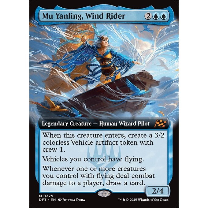 DFT_379 Mu Yanling, Wind Rider **Extended Art EA* Aetherdrift* MTG Magic: The Gathering_Mythic