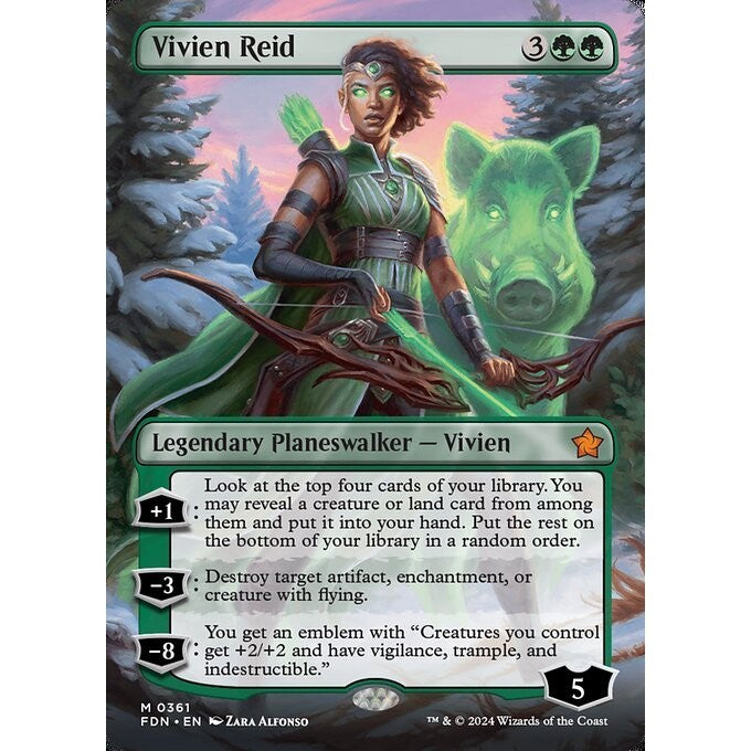 FDN_361 Vivien Reid *Borderless BL* MTG Magic: The Gathering: Foundations_Mythic