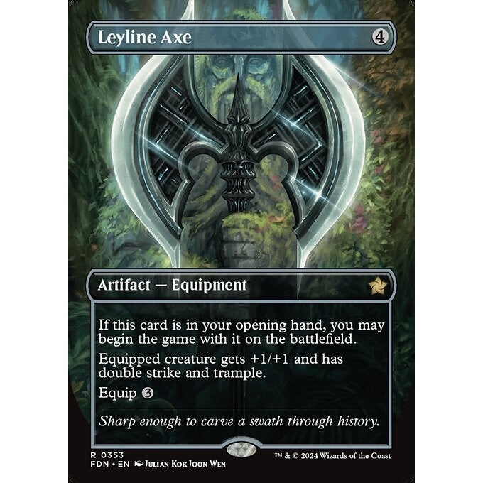 FDN_353 Leyline Axe *Borderless BL* MTG Magic: The Gathering: Foundations_Rare